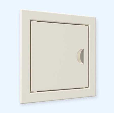 Л1010Р Ivory Люк ревизионный ЛР фланец 98х98 ручка 122х122 пластик Ivory EVECS